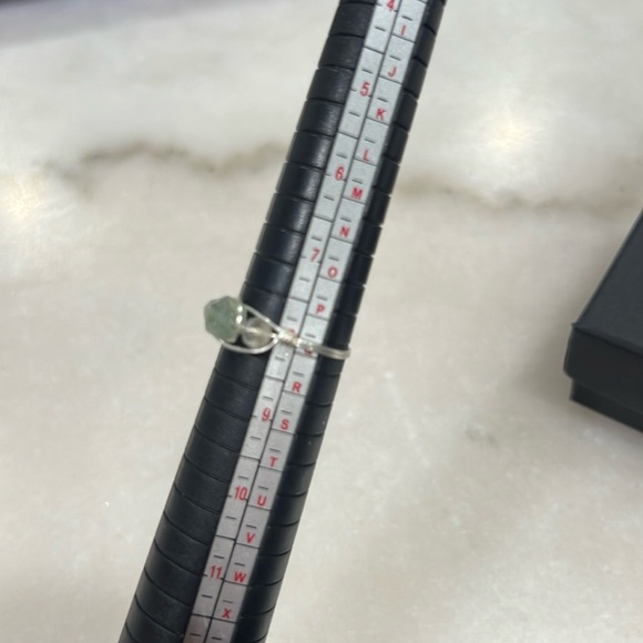 3 Stone Fluorite Gemstone Wire Wrap Ring - Picture 3 of 7